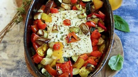 feta al forno con verdure