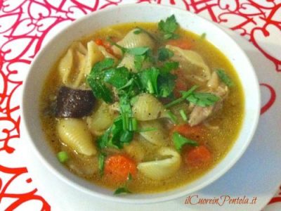 zuppa di pollo e verdure