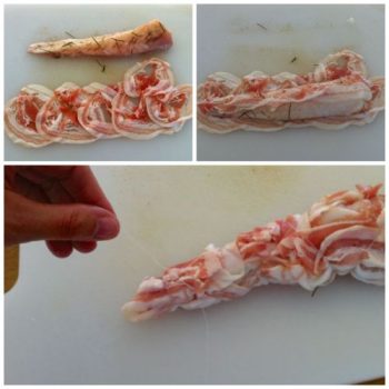 Rana pescatrice avvolta nella pancetta - Ricetta con foto