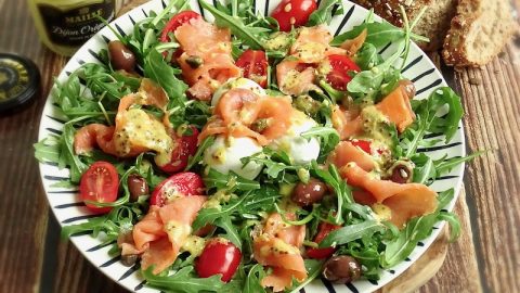 insalata di salmone affumicato e rucola