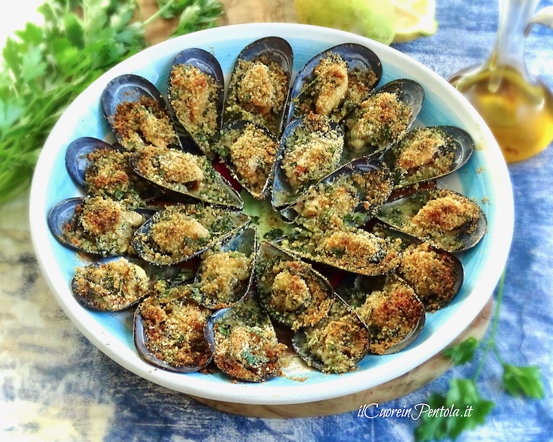 cozze gratinate