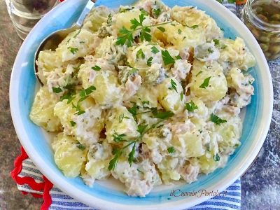insalata di patate e tonno