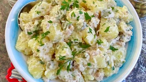 insalata di patate e tonno