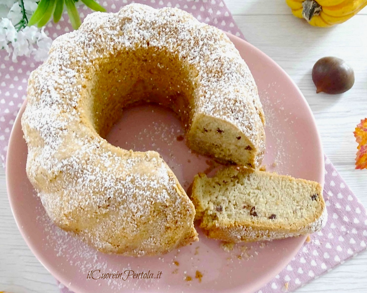 ciambella con farina di castagne