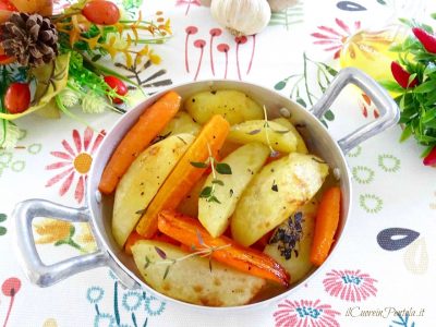 patate e carote al forno