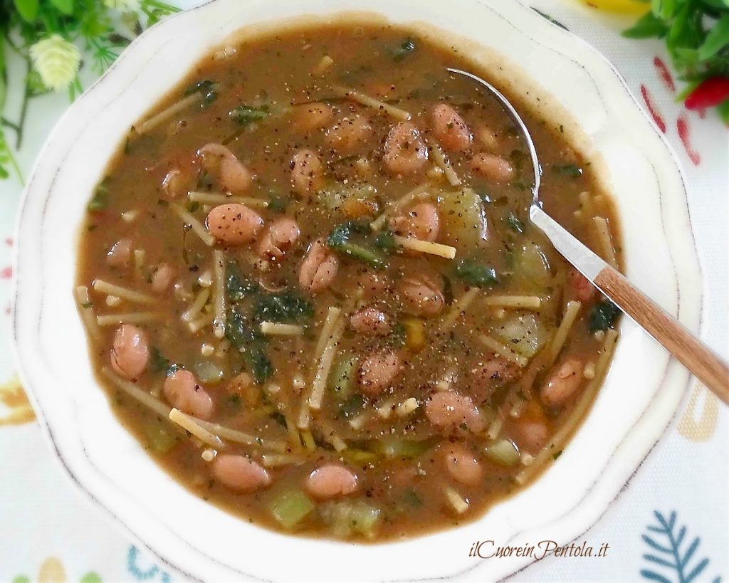 pasta con fagioli freschi siciliana