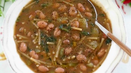 pasta con fagioli freschi siciliana