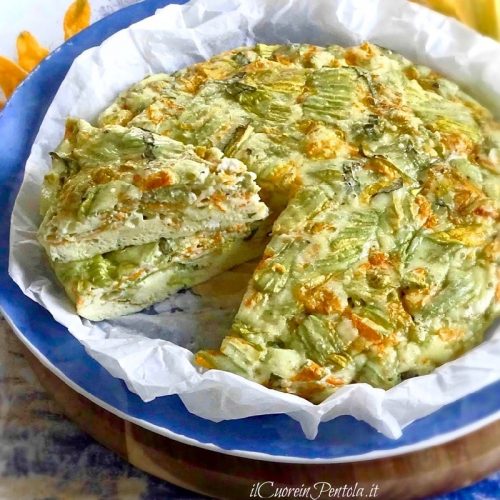 Frittata con fiori di zucca (al Forno e in Padella): ricetta con fiori Crudi