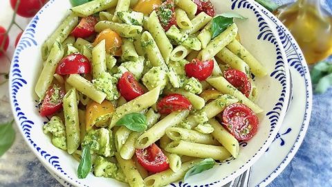 pasta fredda pesto e pomodorini