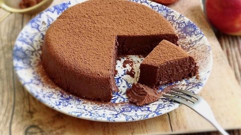 torta fredda cioccolato e mele