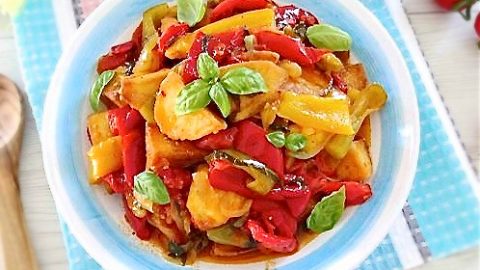 peperonata con patate