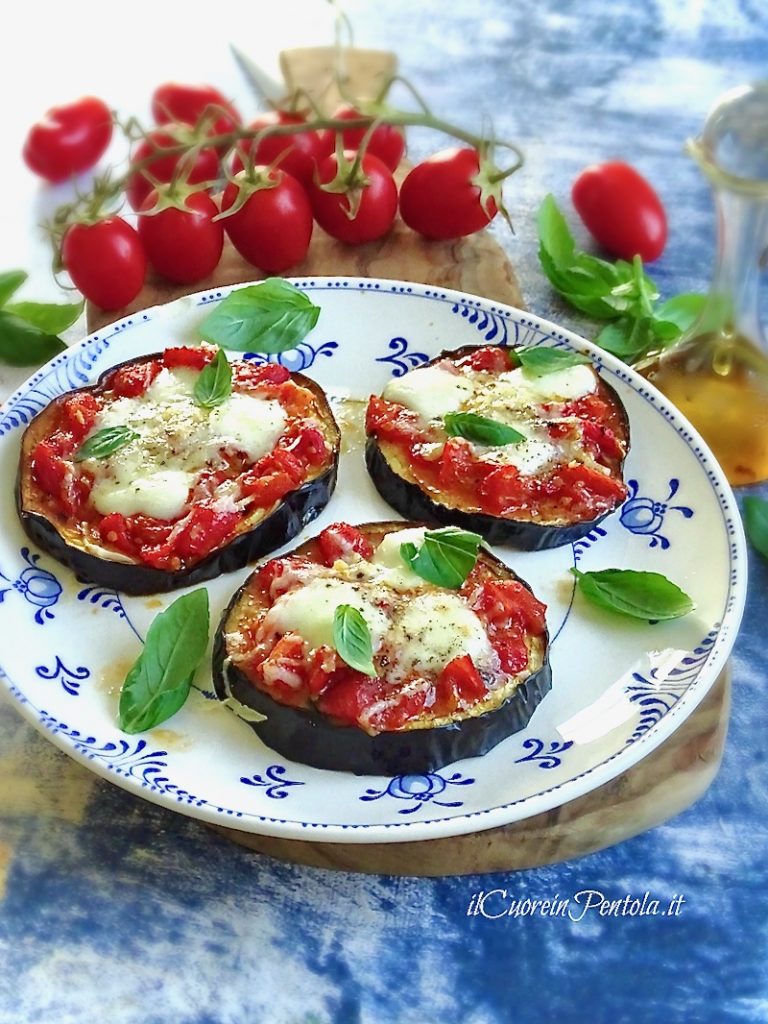 pizzette di melanzane in friggitrice ad aria