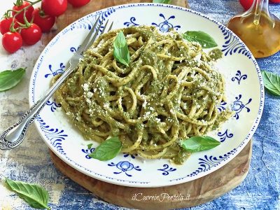 pasta al pesto di tenerumi