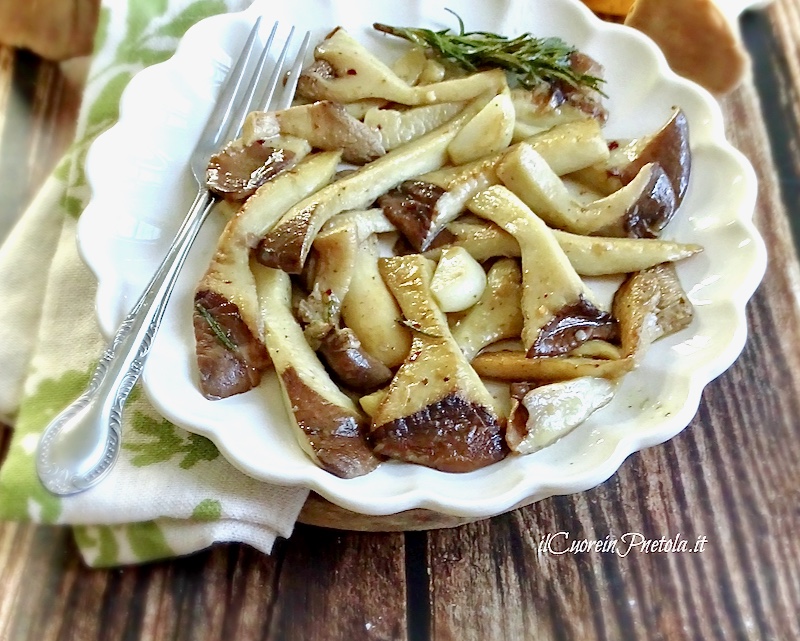 funghi cardoncelli in padella