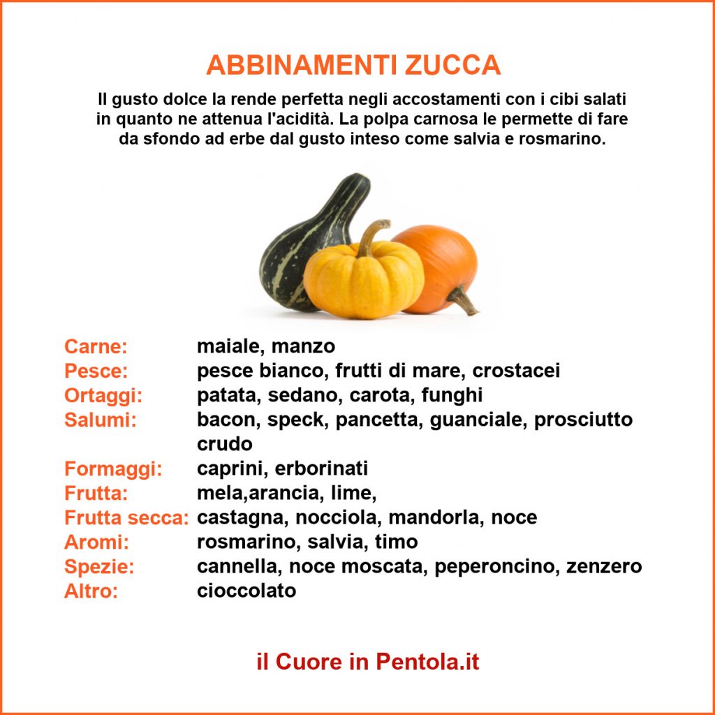 zucca abbinamenti